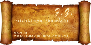 Feichtinger Germán névjegykártya